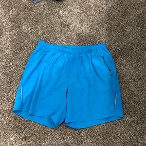 Blue lululemon running shorts